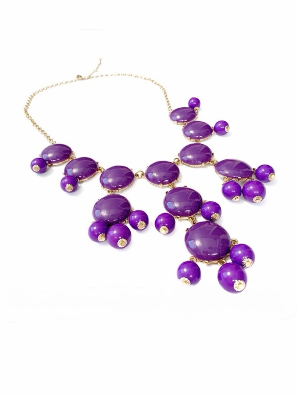 Ily Couture Purple Two Tone Bauble Necklace